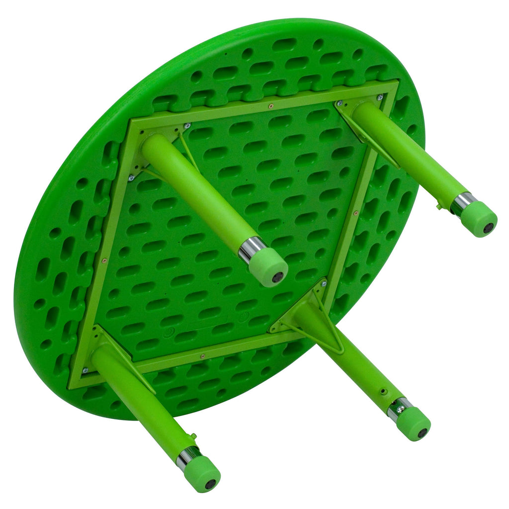 33x22 Round Natural Plastic Height Adjustable Activity Table M21627