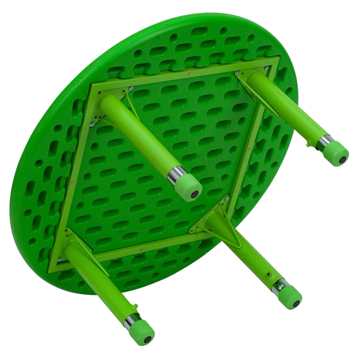 33x22 Round Natural Plastic Height Adjustable Activity Table M21627