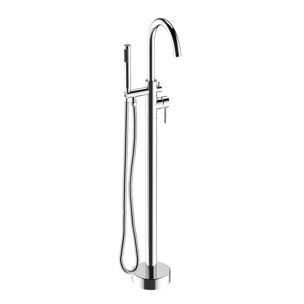 Chrome High Arch Tub Faucet with Hand Shower F573