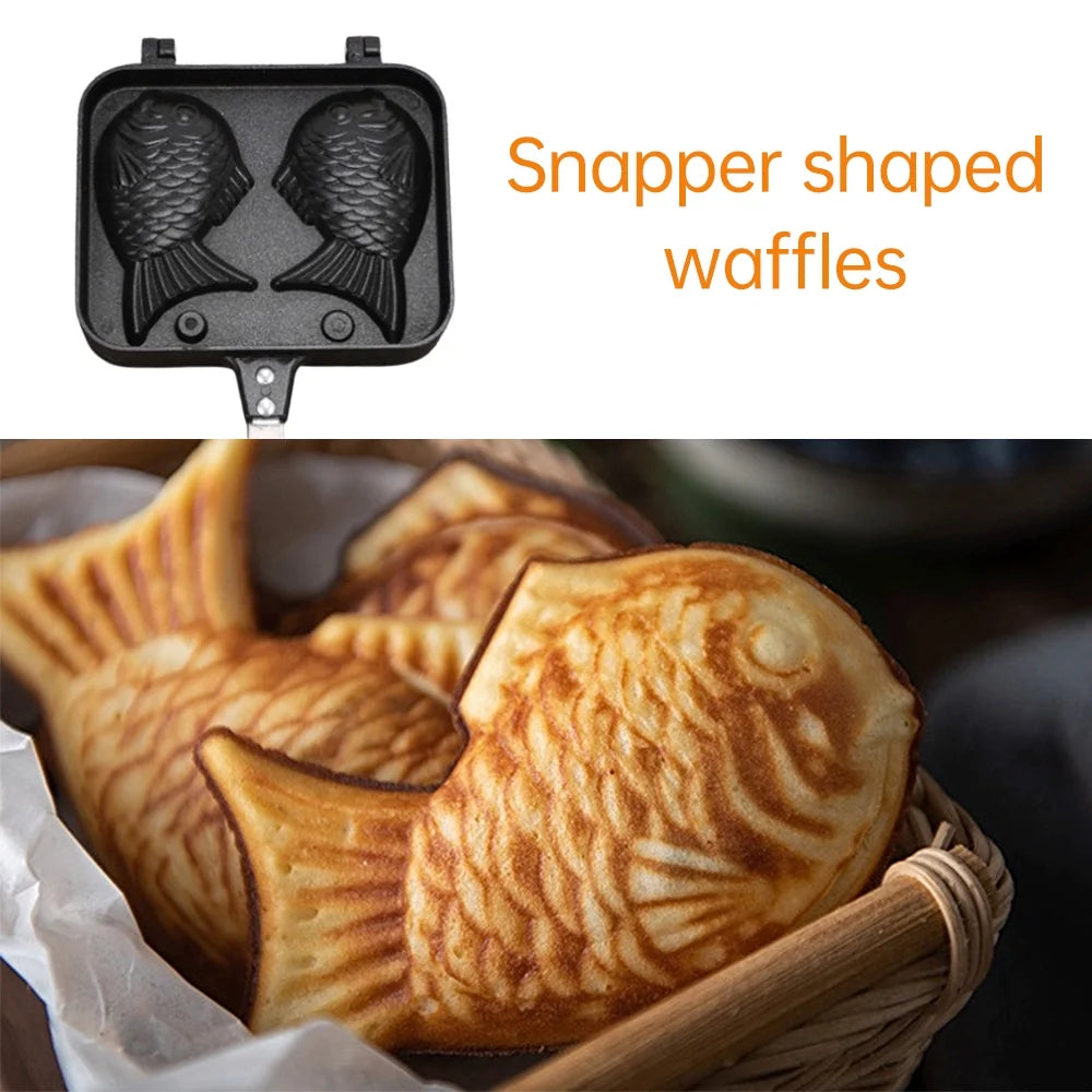 Non-stick Fish-shaped Waffle Iron Aluminum Alloy Mold B8344