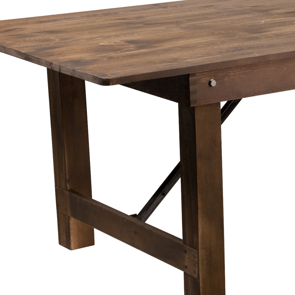 Antique Rustic Solid Pine Folding Farm Table M300