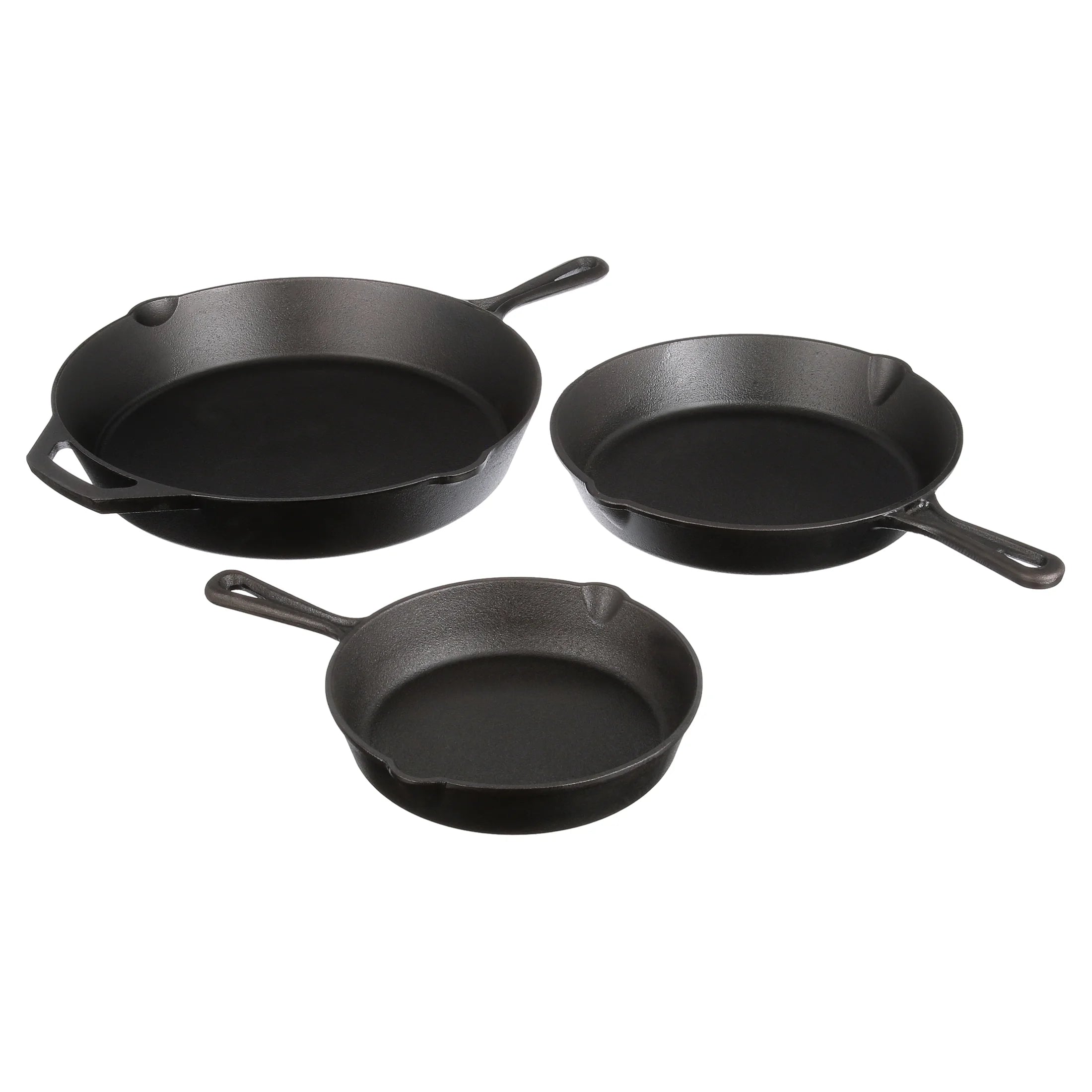 3 Piece Cast Iron Skillet Set, Pre-seasoned P607