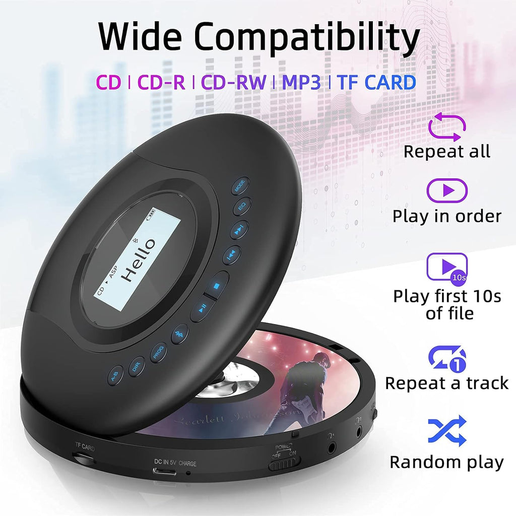 Portable CD Player with Bluetooth and LCD Screen C57613
