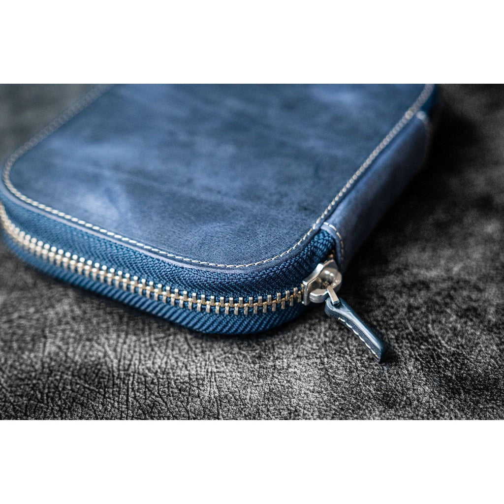 Navy Blue 10 Pen Zipper Case S4341