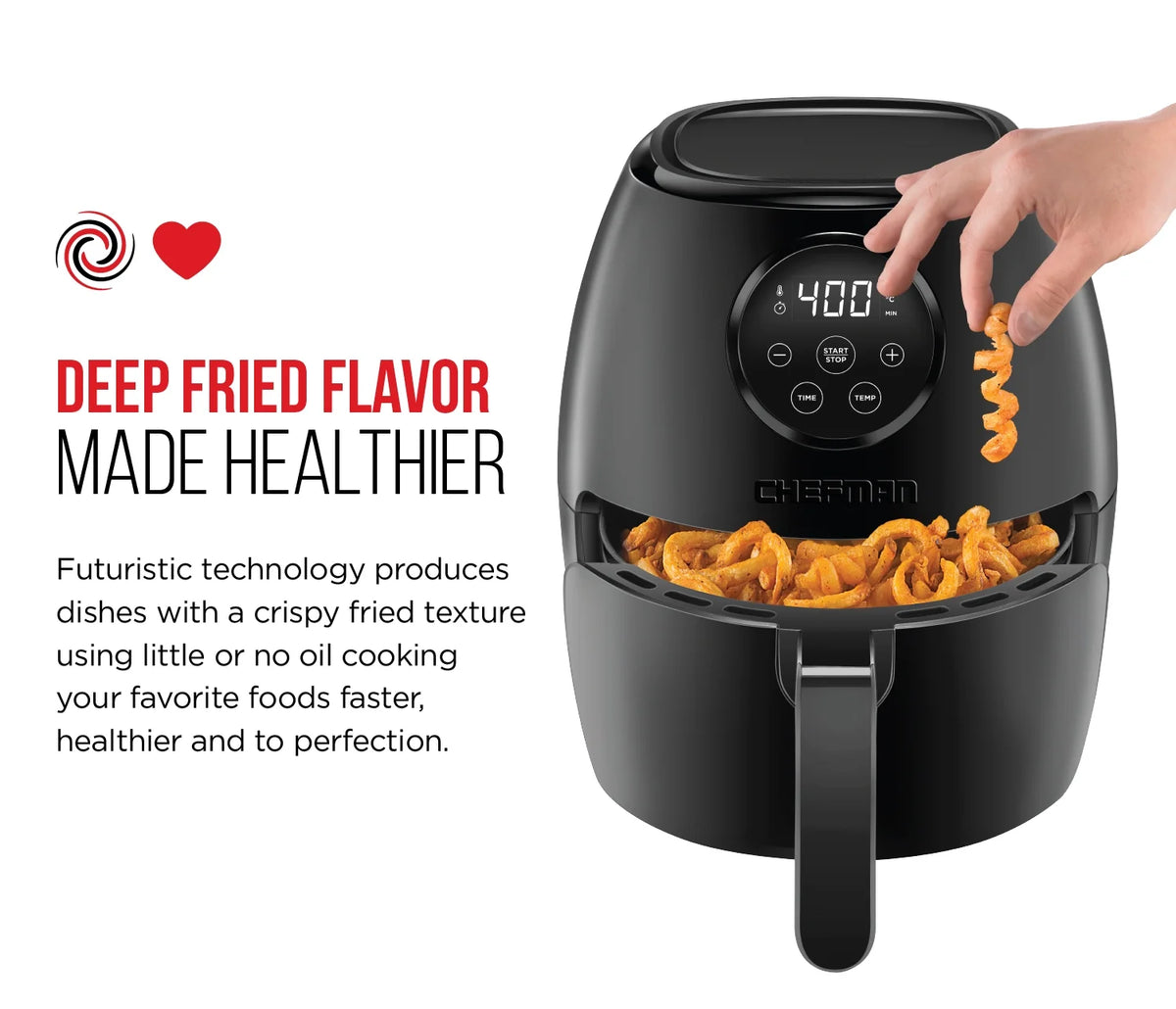 Matte Black 3.6 Quart Digital Air Fryer Oven R552532