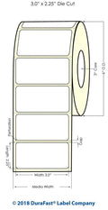 White Polyester Label 1000/Roll M7006