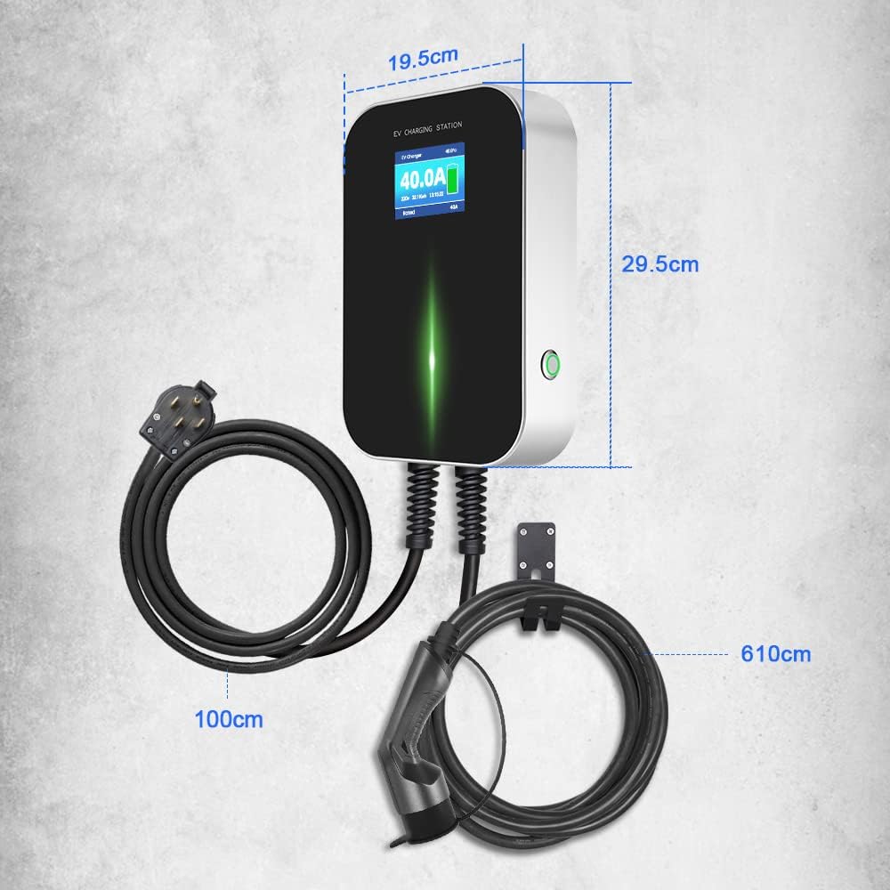 ev Charger Type 1 40Amp 9.6KW with APP, 20ft, SAE J1772 Standard Plug G752997