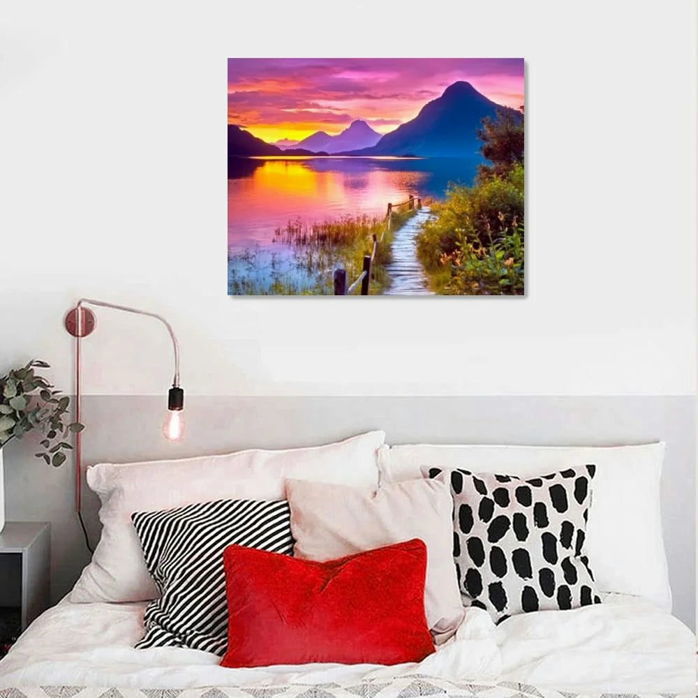 Purple Sunset Cloud Sky Lavender Flower Wilderness Nature Photography Scenic Landscape Colorful Multicolor S499454