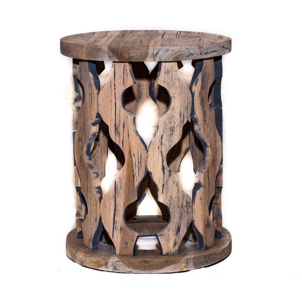 Carved Teak Wood Accent Table Y5005