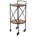 Brown Rolling Cart S677