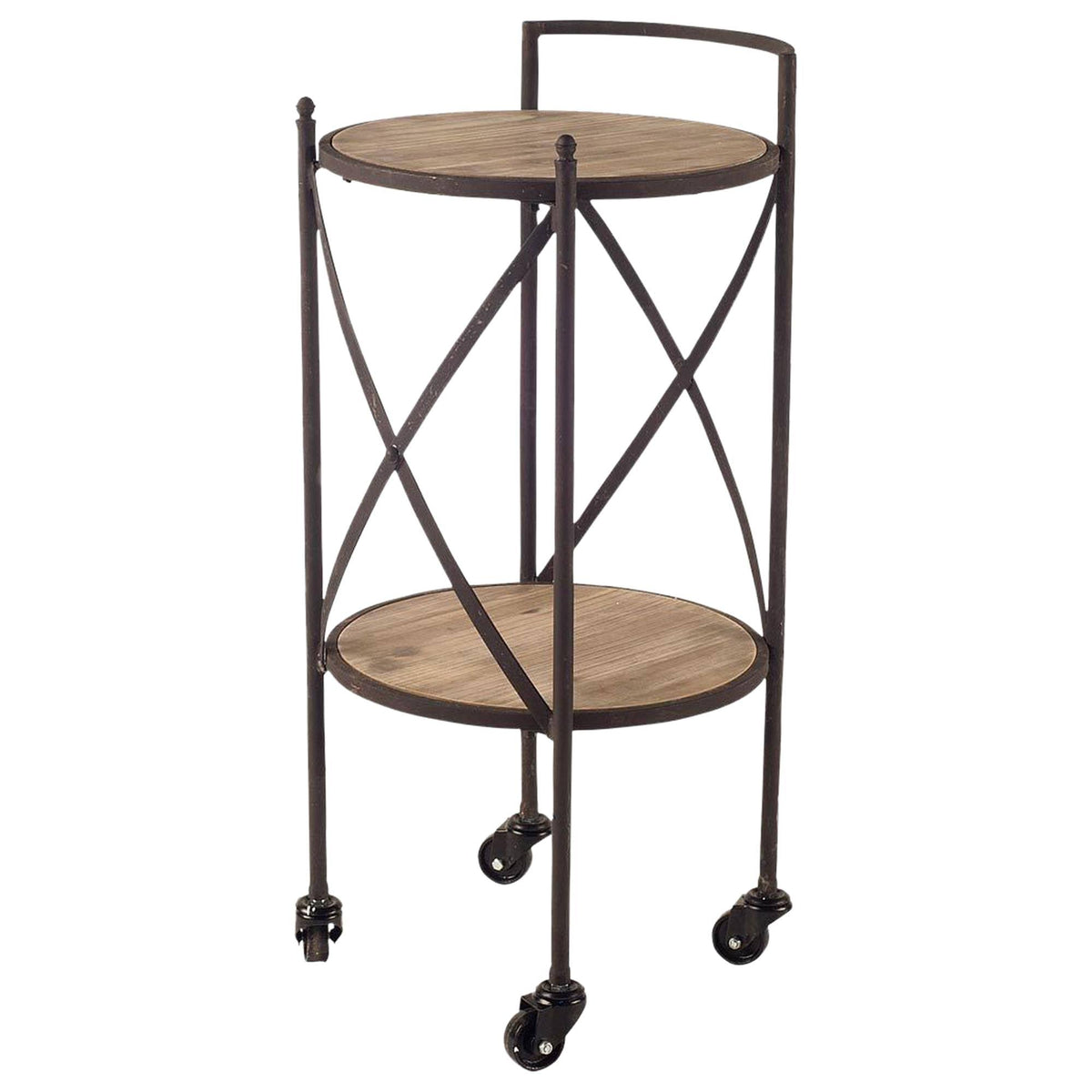 Brown Rolling Cart S677