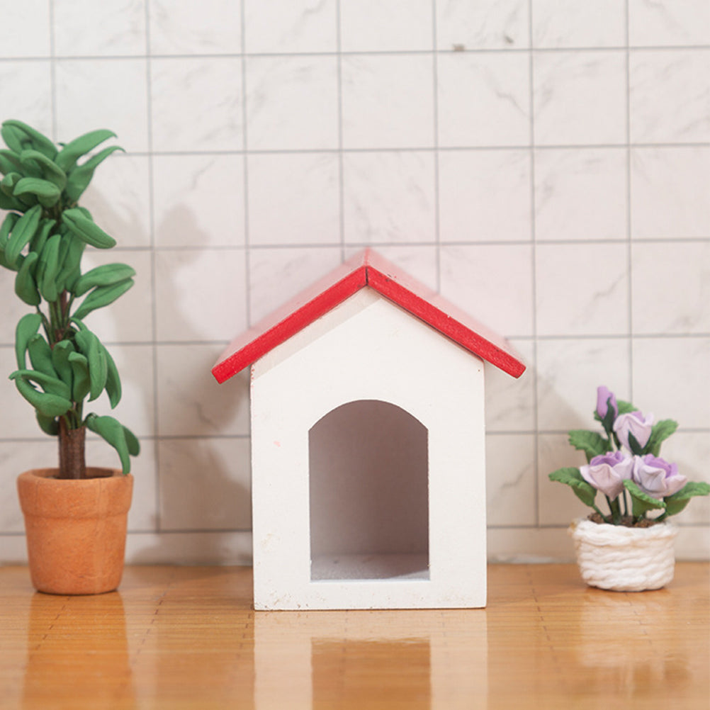 Wooden Hut Cage Model House Furniture Accessory X60299