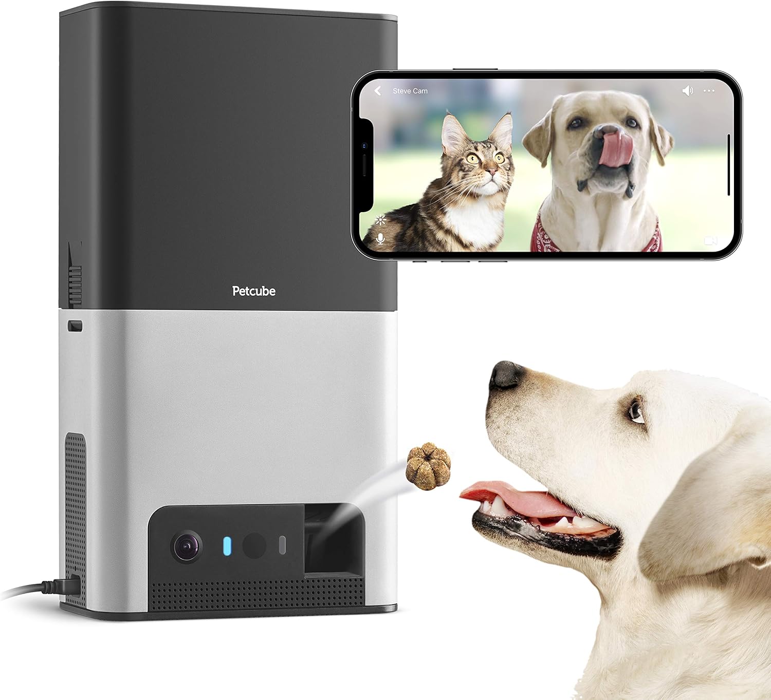 Wi-Fi Pet Camera with Treat Dispenser, 1080p HD Video, 2-Way Audio, Night Vision U837