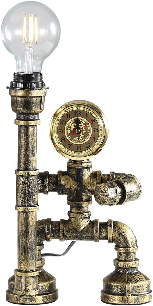 Retro Industrial Steampunk Metal Table Lamp N45540