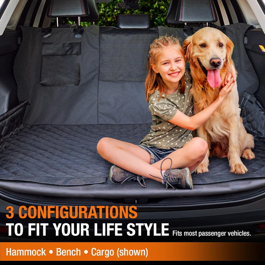 Heavy Duty Dog Hammock Bench Seat Cover with See-Thru Mesh Window, Waterproof, Pack of 2 Y230502