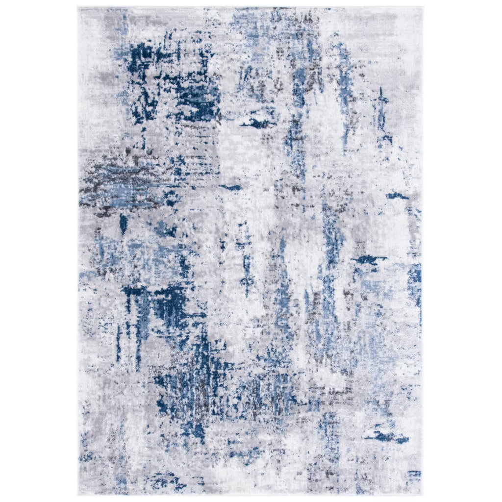 Grey/Light Blue Distressed Marble Area Rug C2629