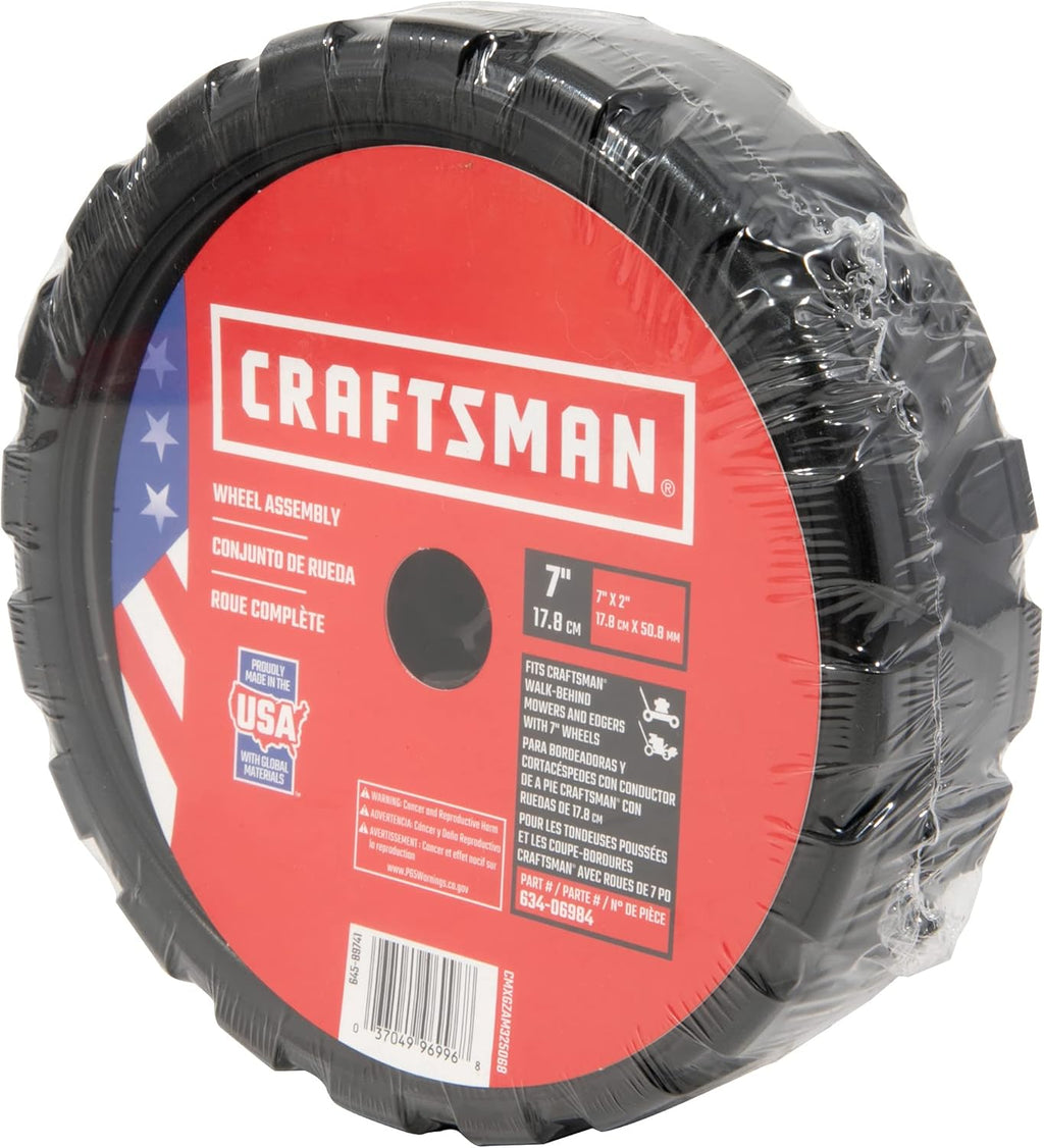 7-Inch Push Wheel for Walk-Behind Mowers, Black Pack of 2 Q91512