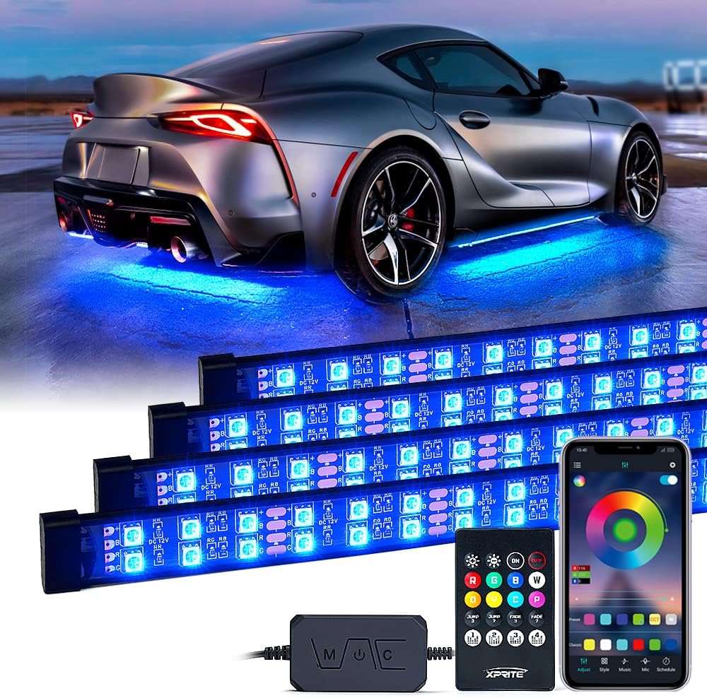 RGB LED Car Underglow Light Kit, 4 PCS, Pack of 2 G4002