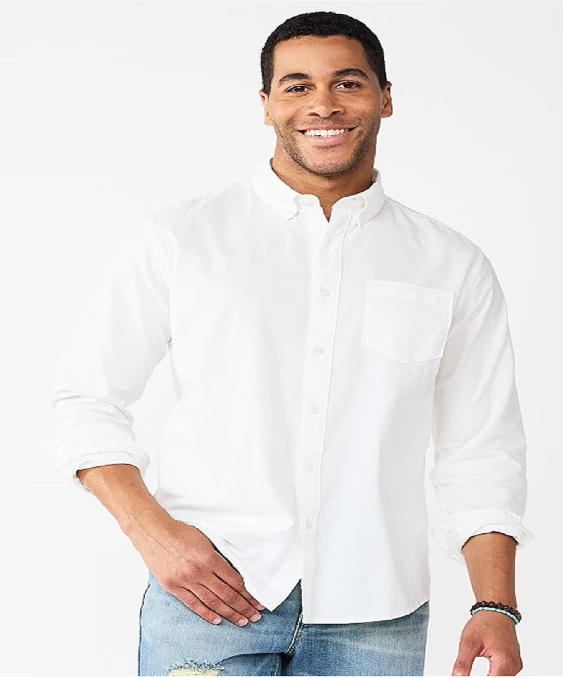 White Button Down Shirt Size X-Large I475