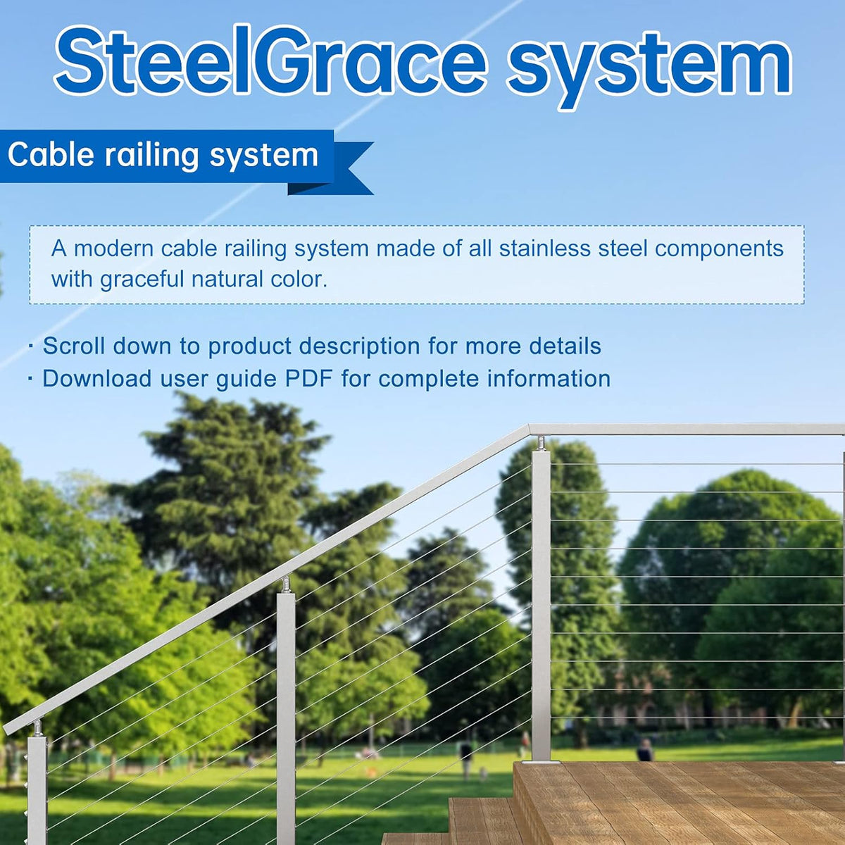 20Pair Cable Railing Kit Invisible 1/8 T316 Stainless Steel V37003