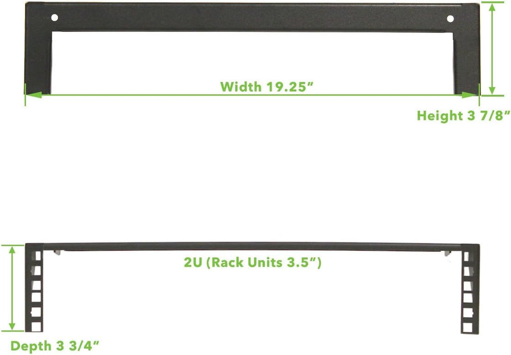 3U 19 Inch Vertical Wall Mount Rack Black Y2891