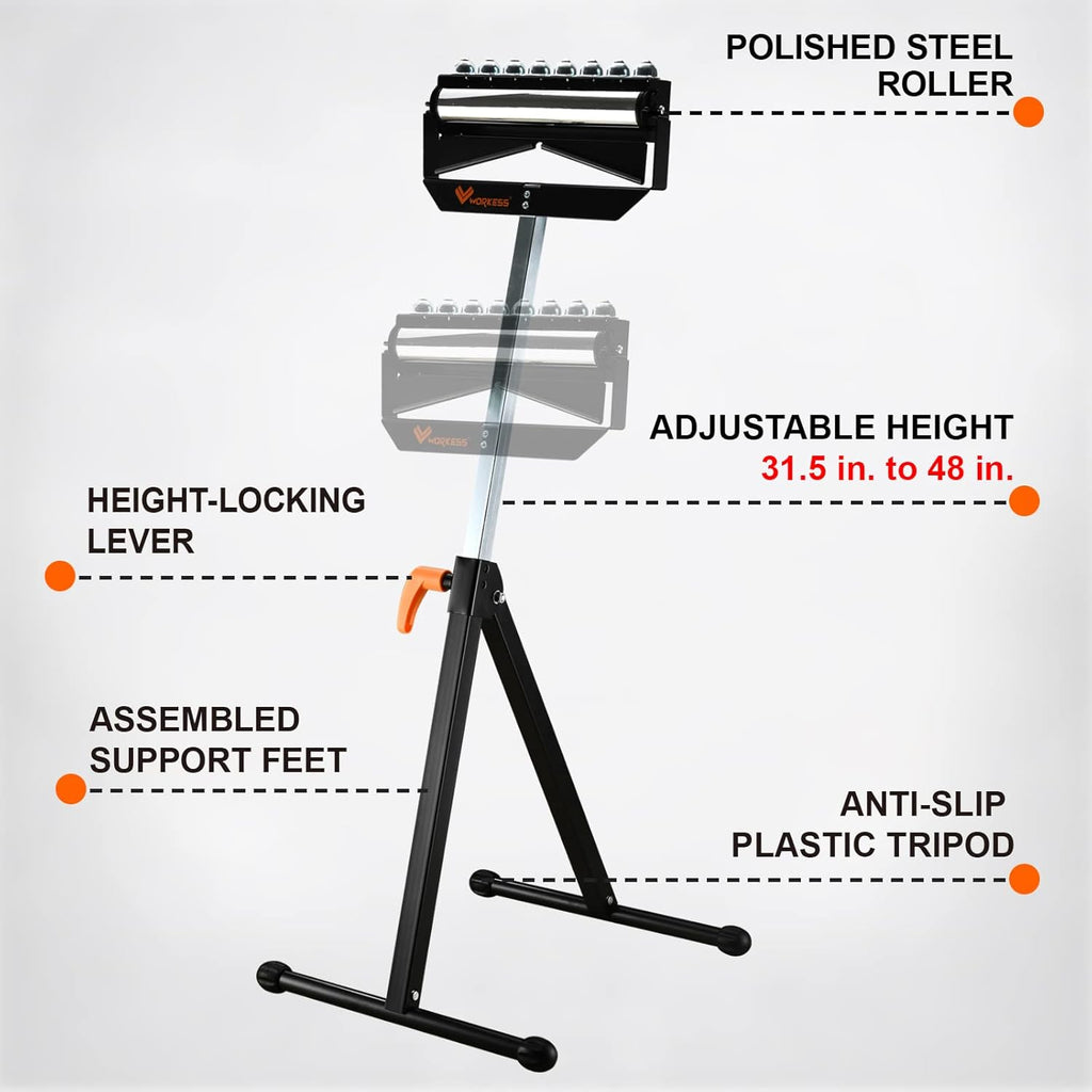 Roller Support Stand, Adjustable Height, Pack of 2 S5484