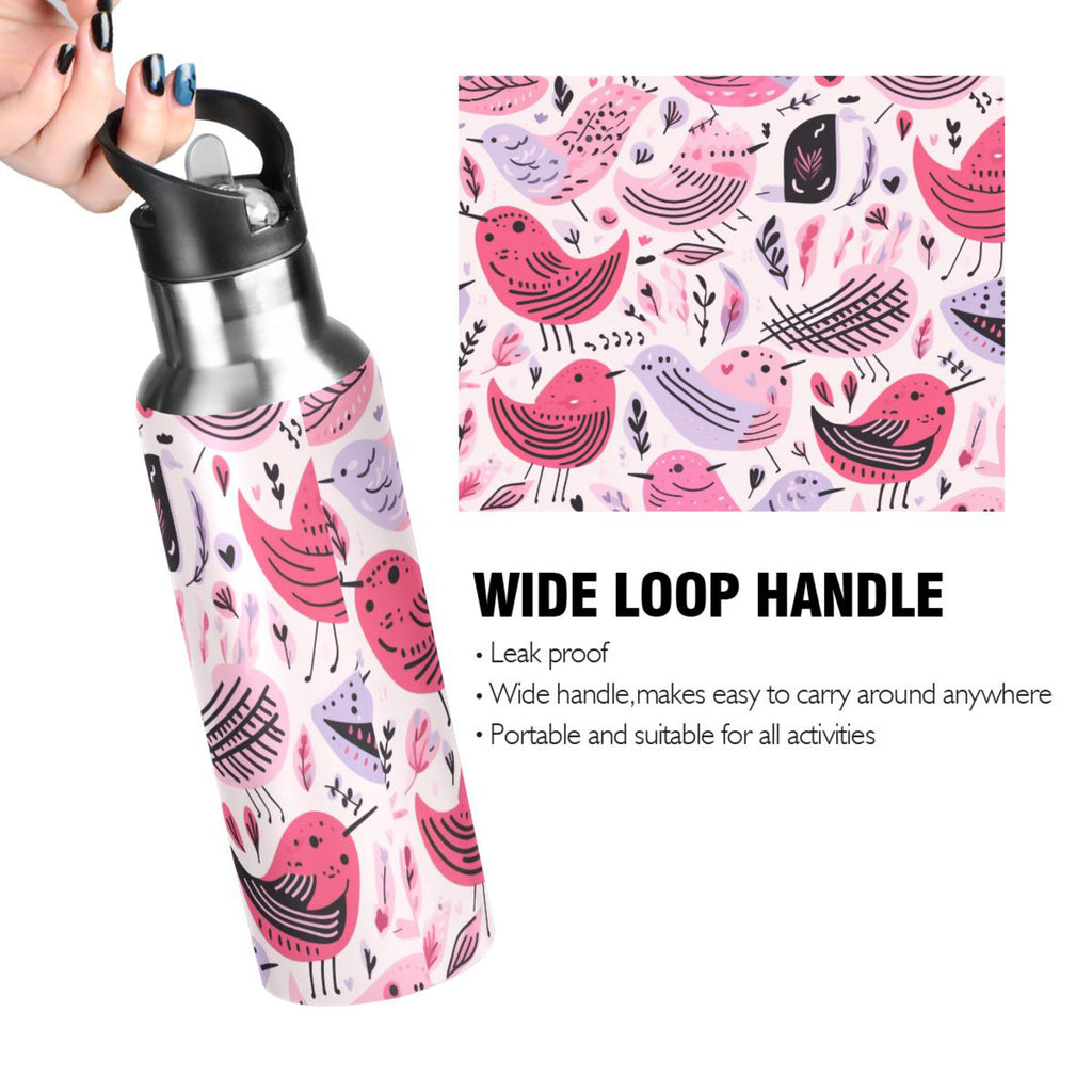 20 oz Insulated Stainless Steel Water Bottle with Straw Lid K5457