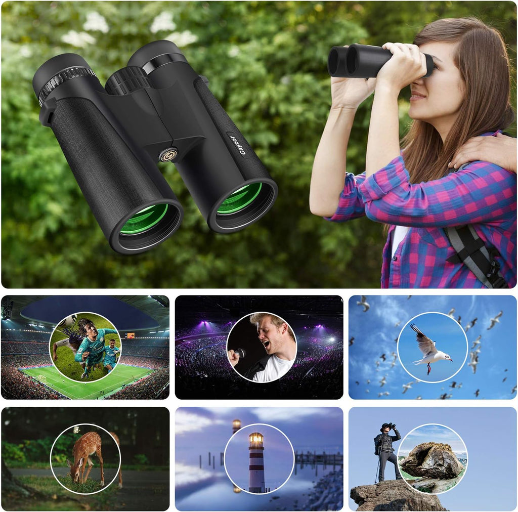 12x42 HD Professional Binoculars with Strap and Carrying Bag B95567