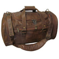 Camouflage Brown Leather Jumbo Duffel K4758