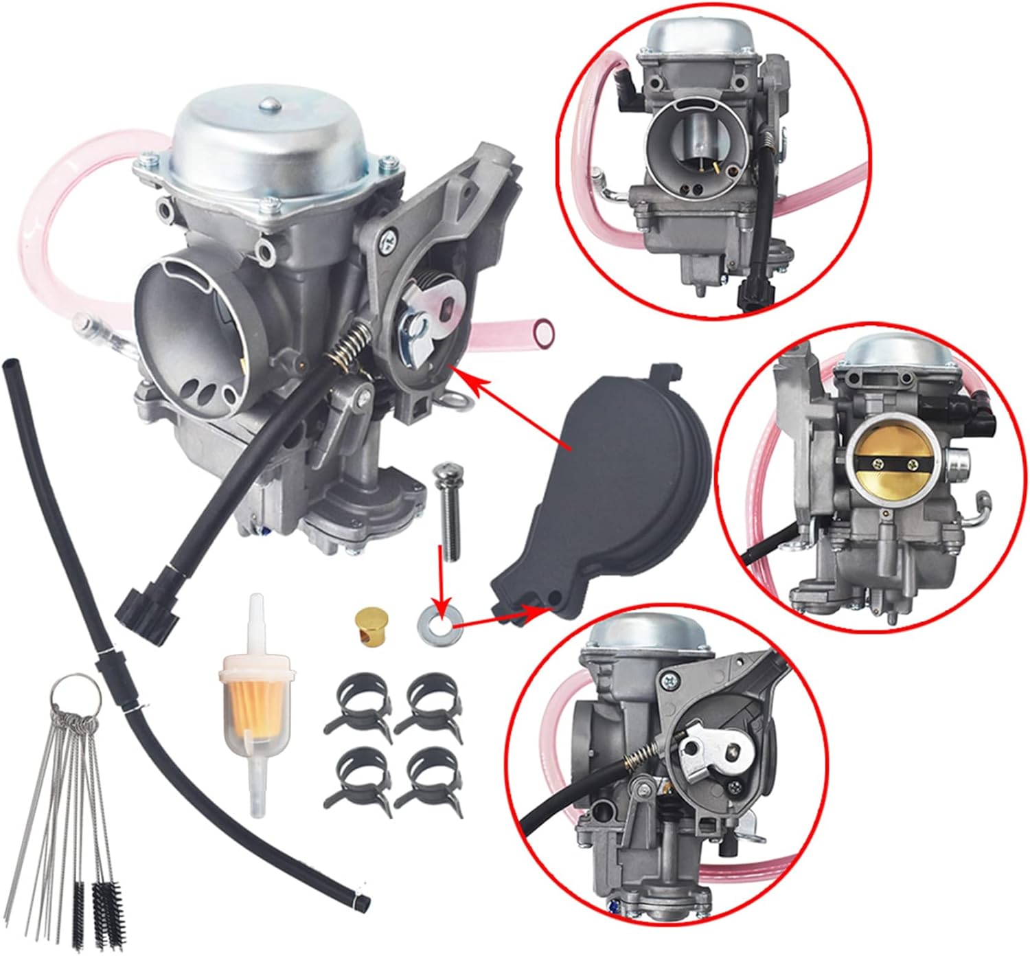 Carburetor Carb Replacement for Arctic Cat 2003 ATV 500 TRV FIS Automatic/Manual Pack of 2 K640263