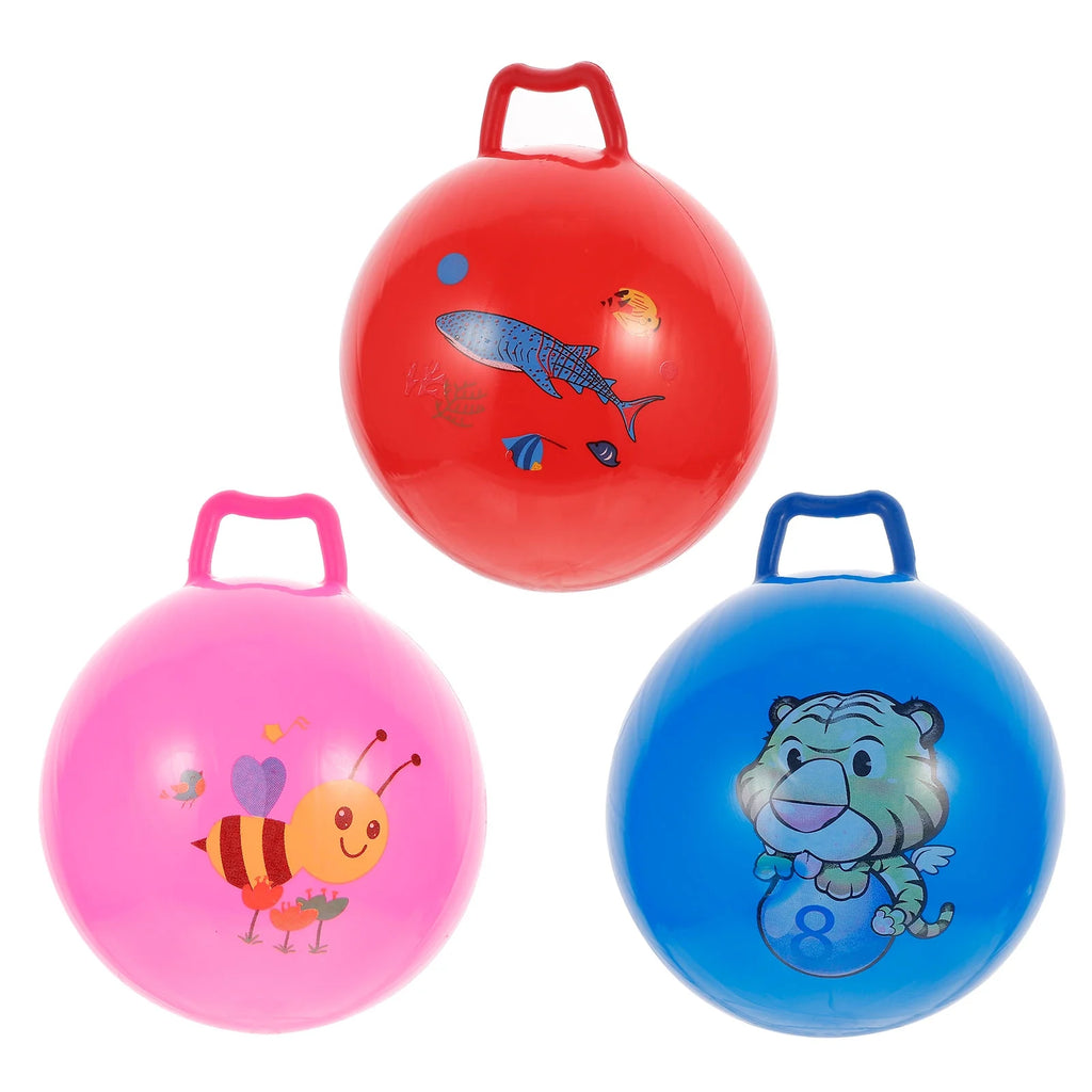 3Pcs Inflatable Hopper Balls with Handle A460