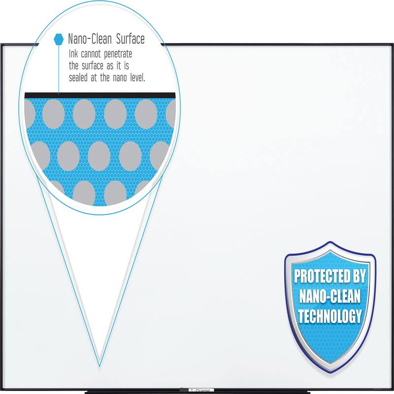 Black Frame Nano-Clean Magnetic Whiteboard W88186