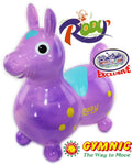 Purple & Pink Swirl Inflatable Bounce & Ride Horse C655