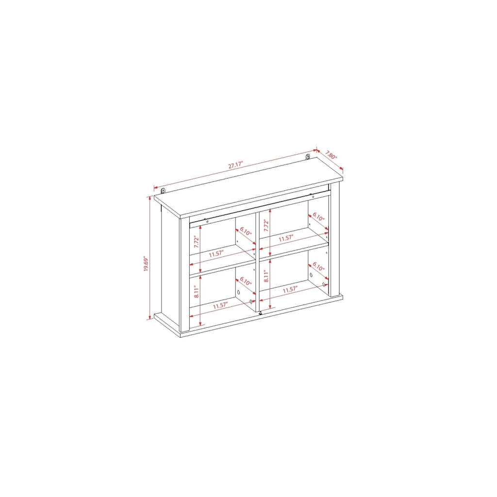 White MDF Bathroom Wall Cabinet R86954