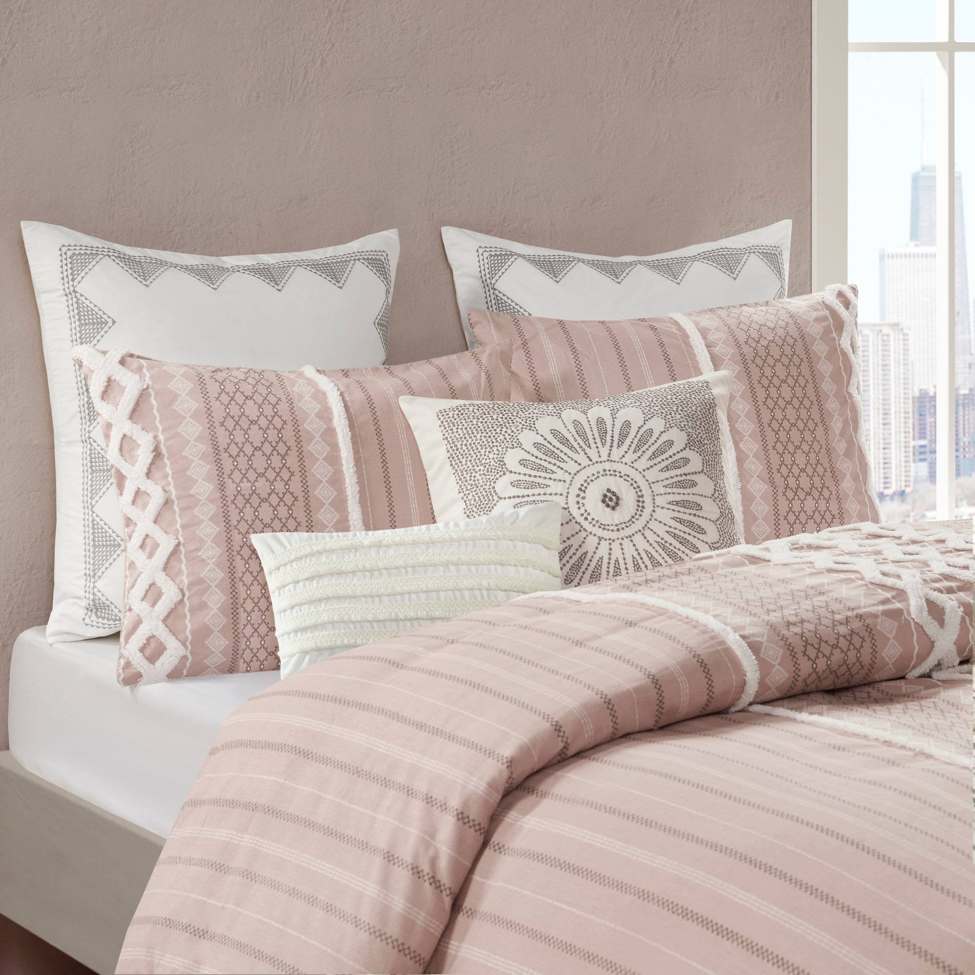 Blush King Cotton Duvet Cover Set G14290