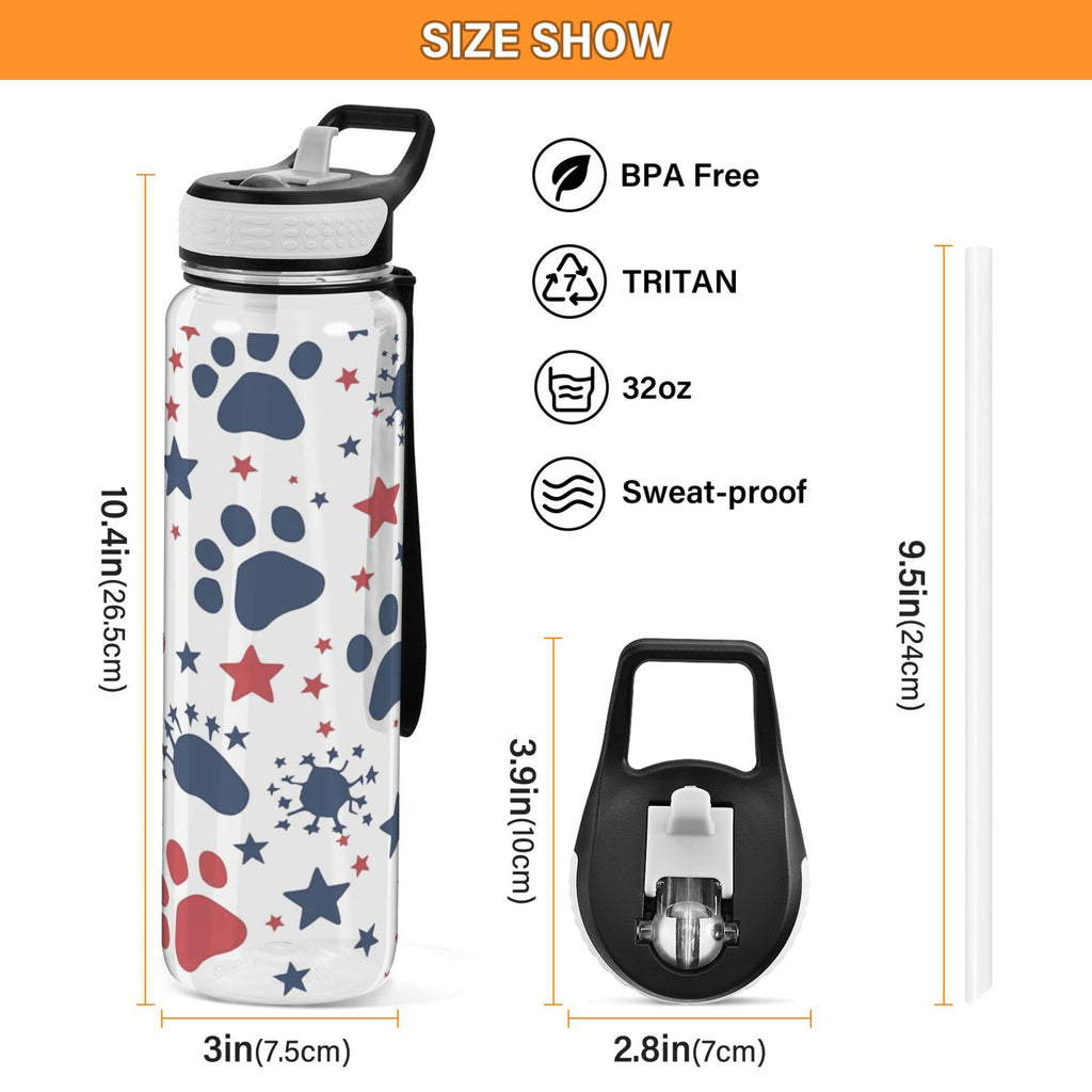 32oz Tritan Sports Water Bottle with Straw T542235