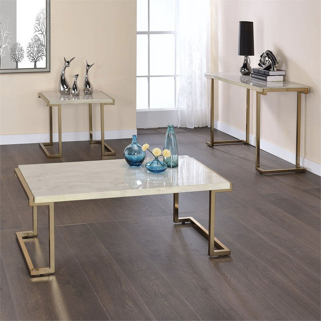 Faux Marble and Champagne Coffee Table T495069