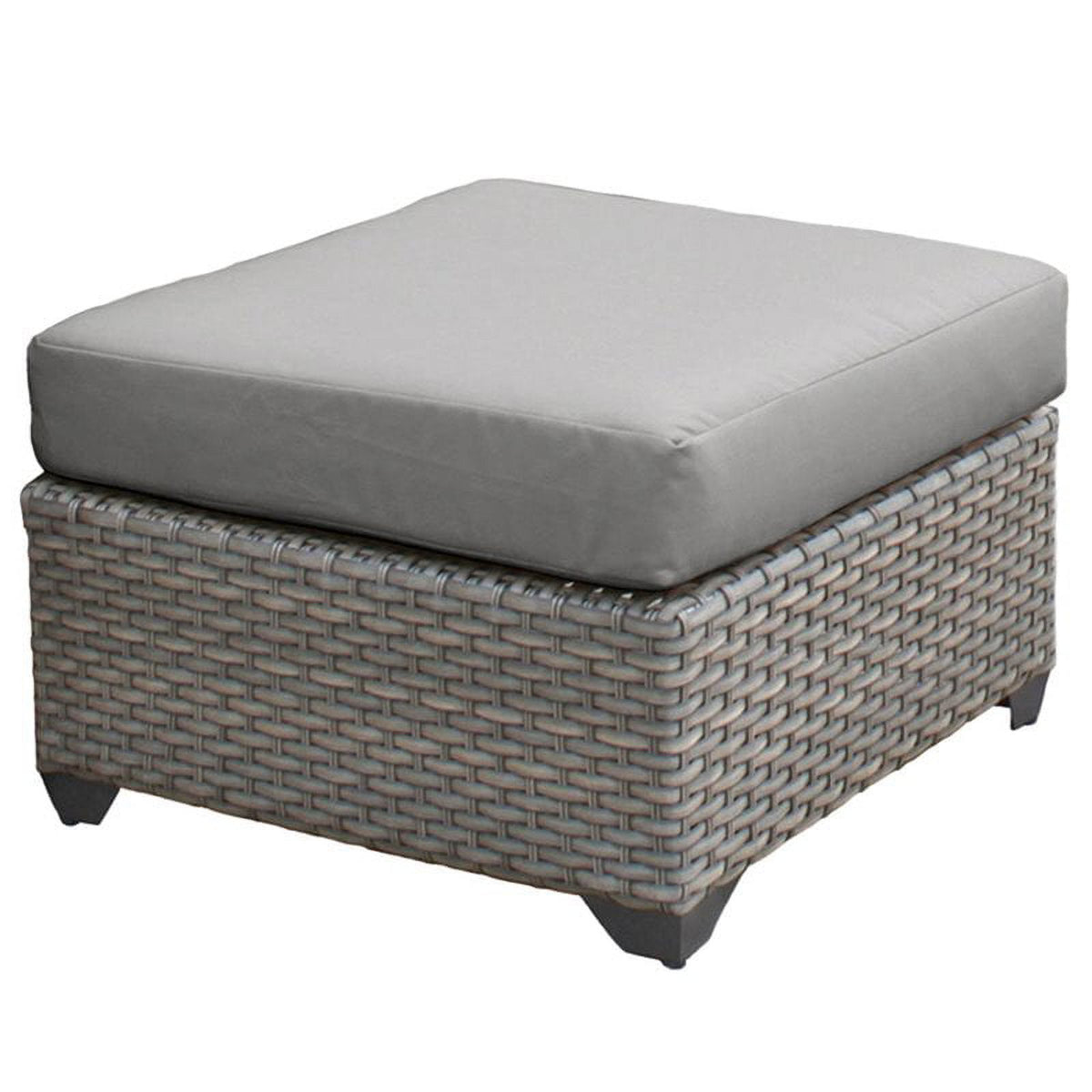 2 Piece Curved Armless Patio Sofa with Ottoman N819