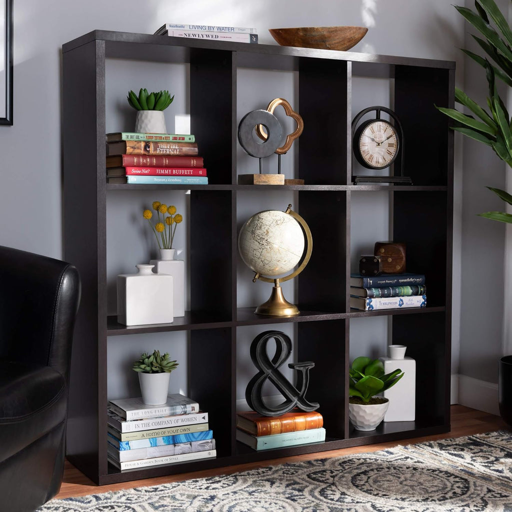 Dark Brown Shelving and Cabinets F1759