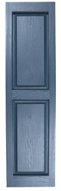 Indigo Blue Raised Panel Vinyl Exterior Shutters 2-Pack O2896