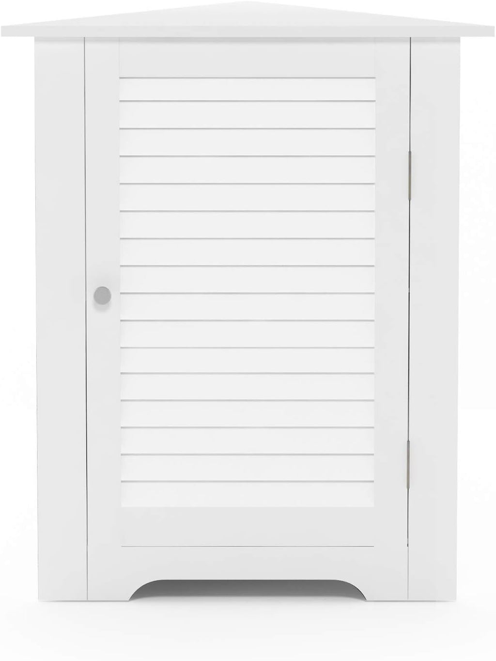 White Corner Louver Door Cabinet U644