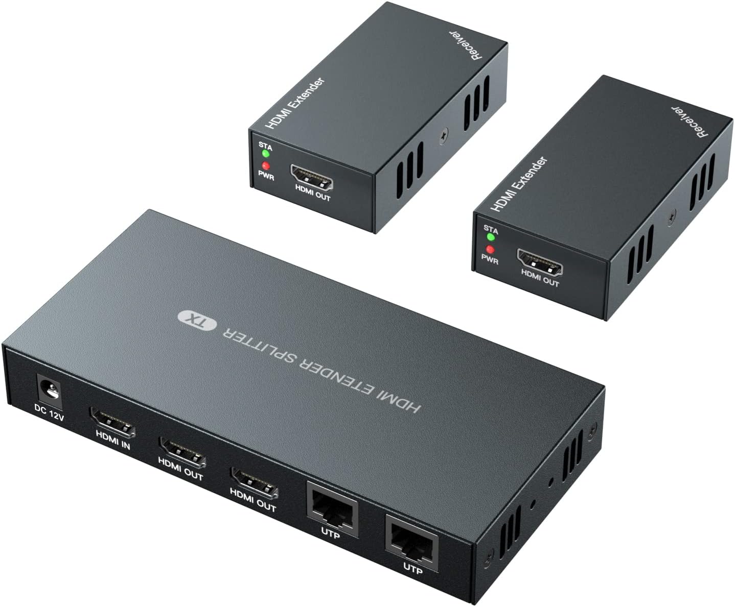 HDMI Extender Splitter 1x2 1080P@60Hz Over Cat 5E/6/7 Ethernet Cable 50m G7006