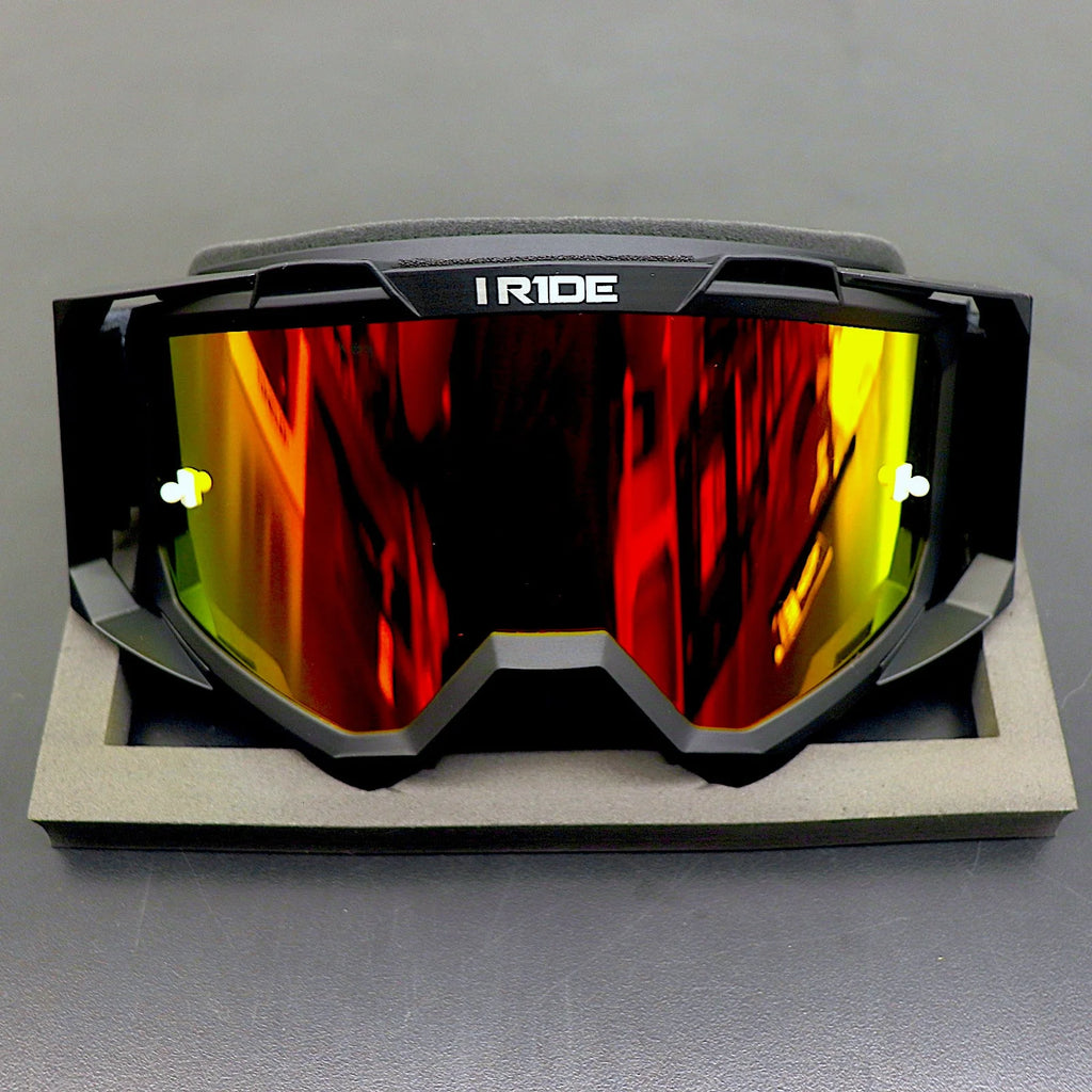 Orange Mirror Lenses Motocross Mx Goggles with Clear Lenses L704043