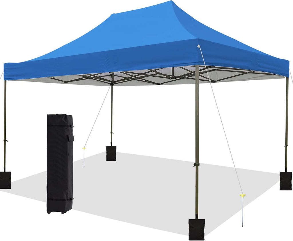 10'x10' Pop Up Canopy Tent with Sand Weights & Roller Bag C3673