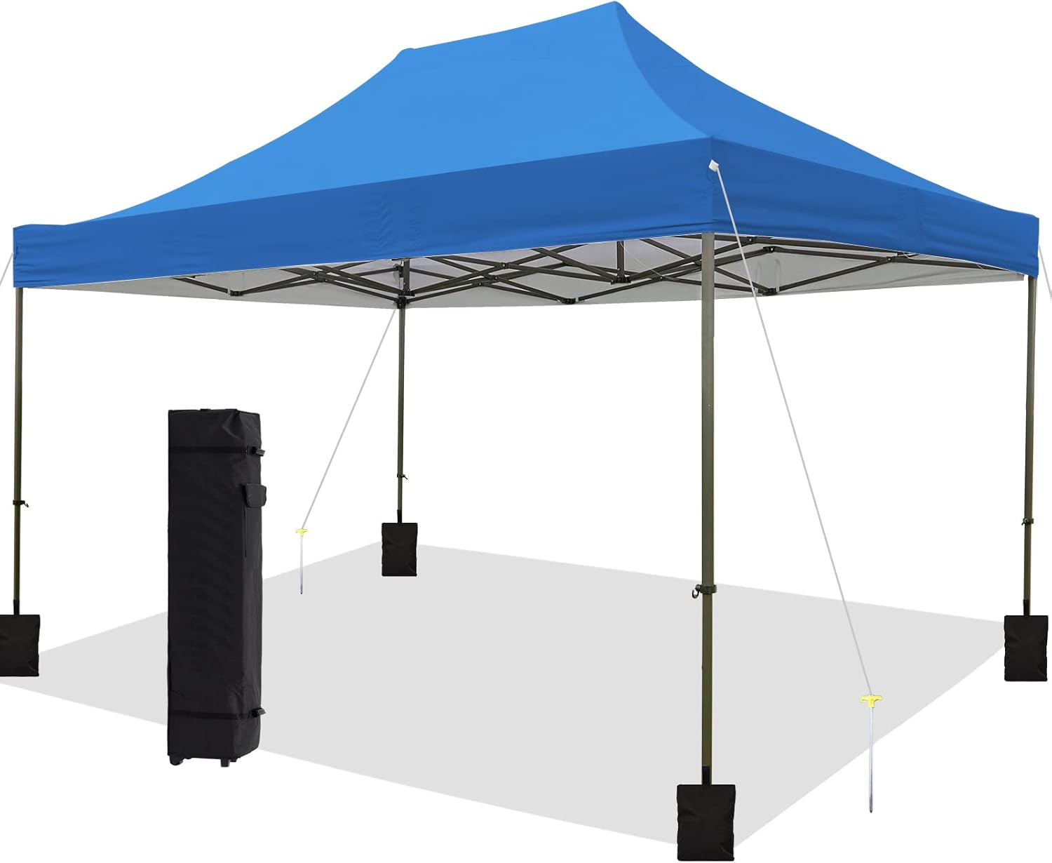 10'x10' Pop Up Canopy Tent with Sand Weights & Roller Bag C3673