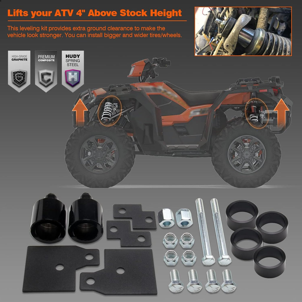 ATV Suspension 4 inch Lift Kit Front & Rear Pack of 2 U45325