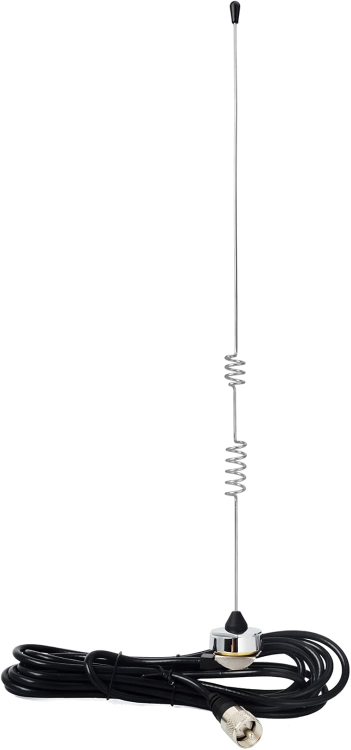 Dual-Band NMO Antenna VHF 144Mhz UHF 430MHz with 13ft RG-58 Coax Cable PL-259 Mount H94362