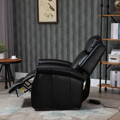 Blue Faux Leather Power Lift Recliner Chair H76462