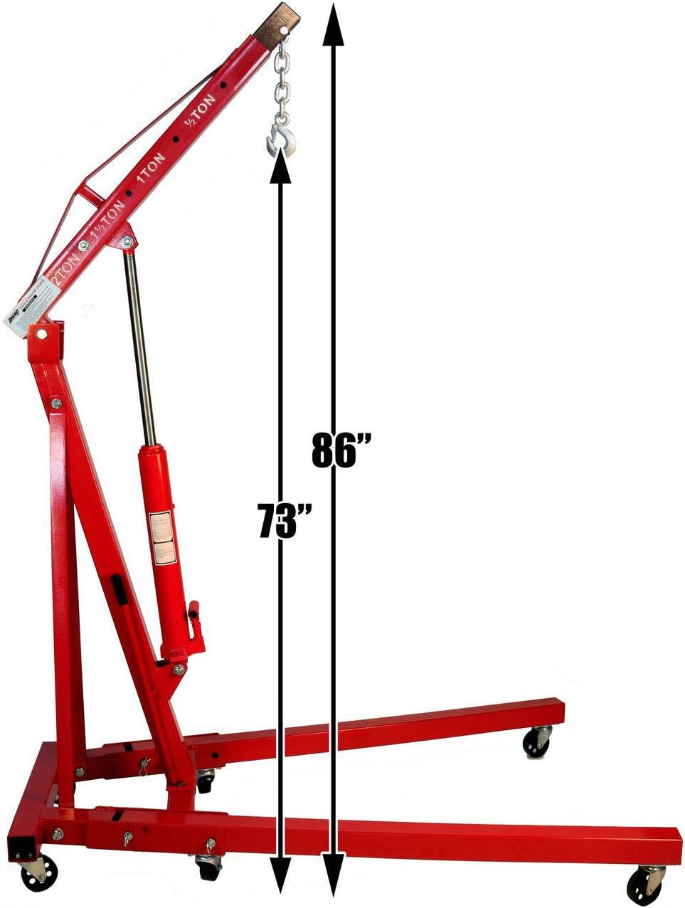 2 Ton Folding Hydraulic Engine Hoist Shop Crane I127