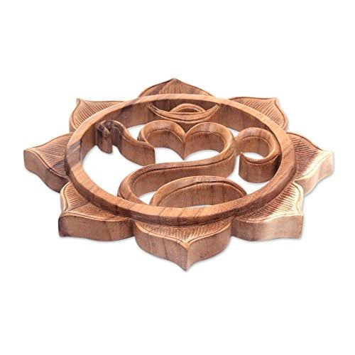 Brown Wood Relief Panel Wall Decor O7491